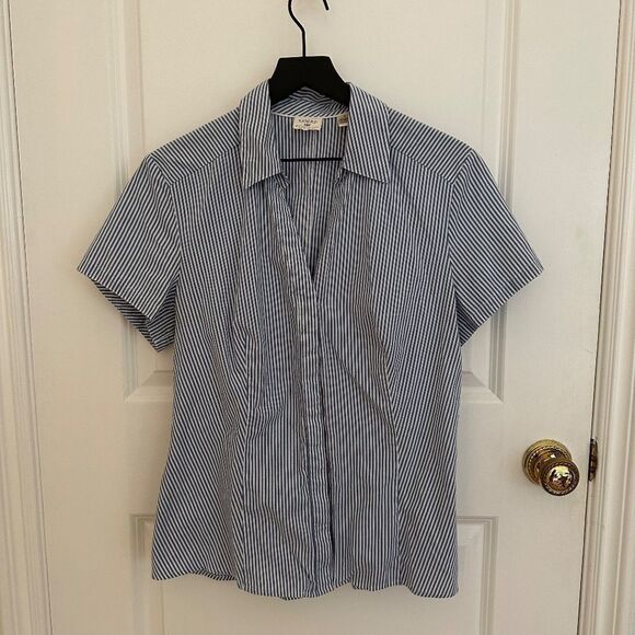 Riders by Lee Vintage Pinstripe Beach Button Down Shirt - Picture 9 of 9